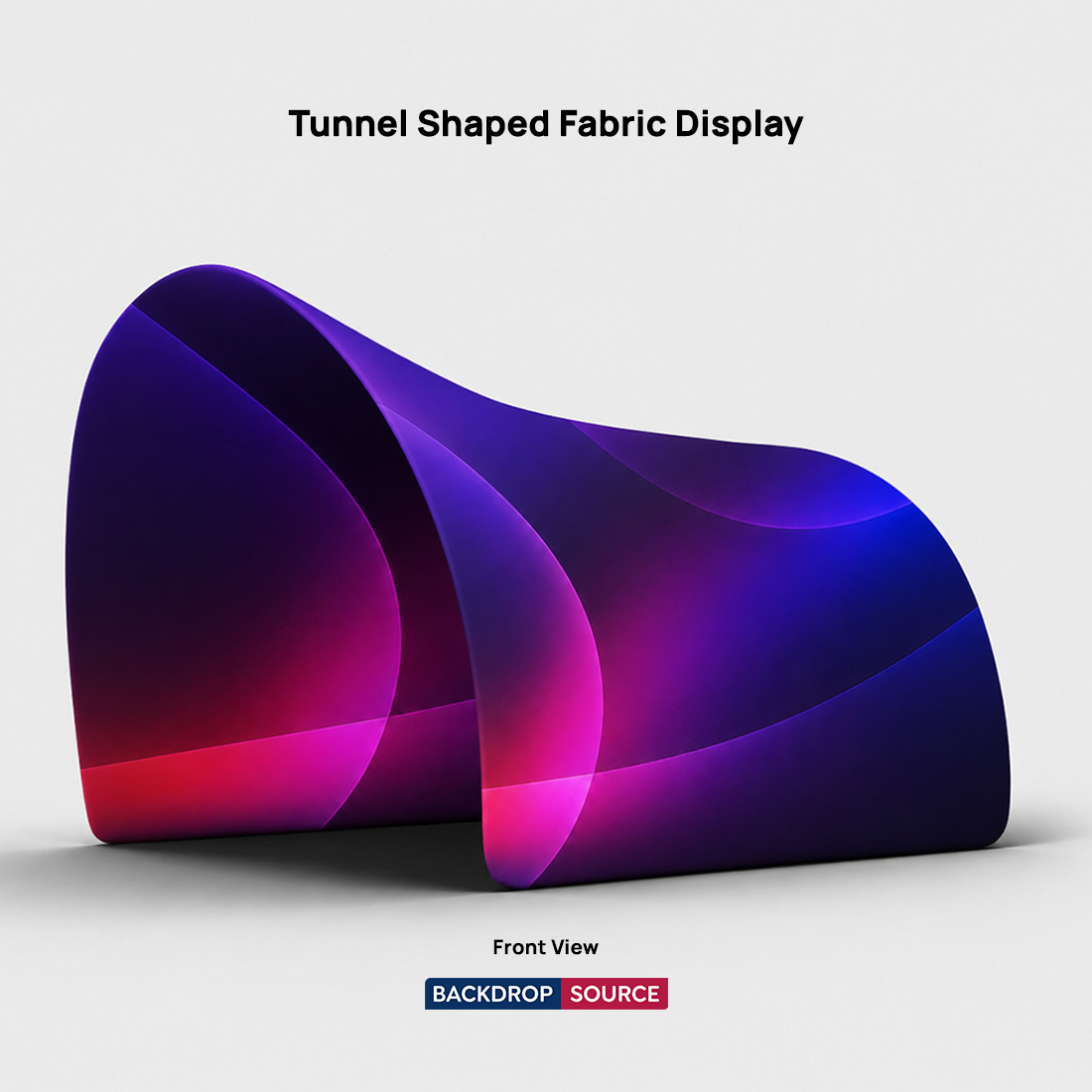 Spannstoffdisplay in Tunnelform
