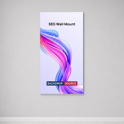 Wandmontiertes SEG-Spannstoffdisplay – 20 mm Tiefe