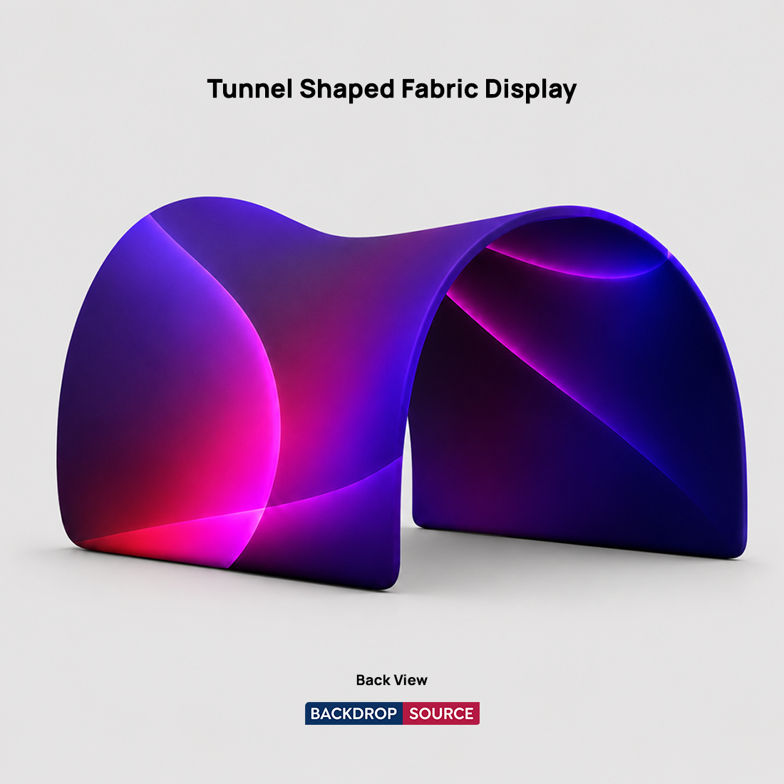 Spannstoffdisplay in Tunnelform