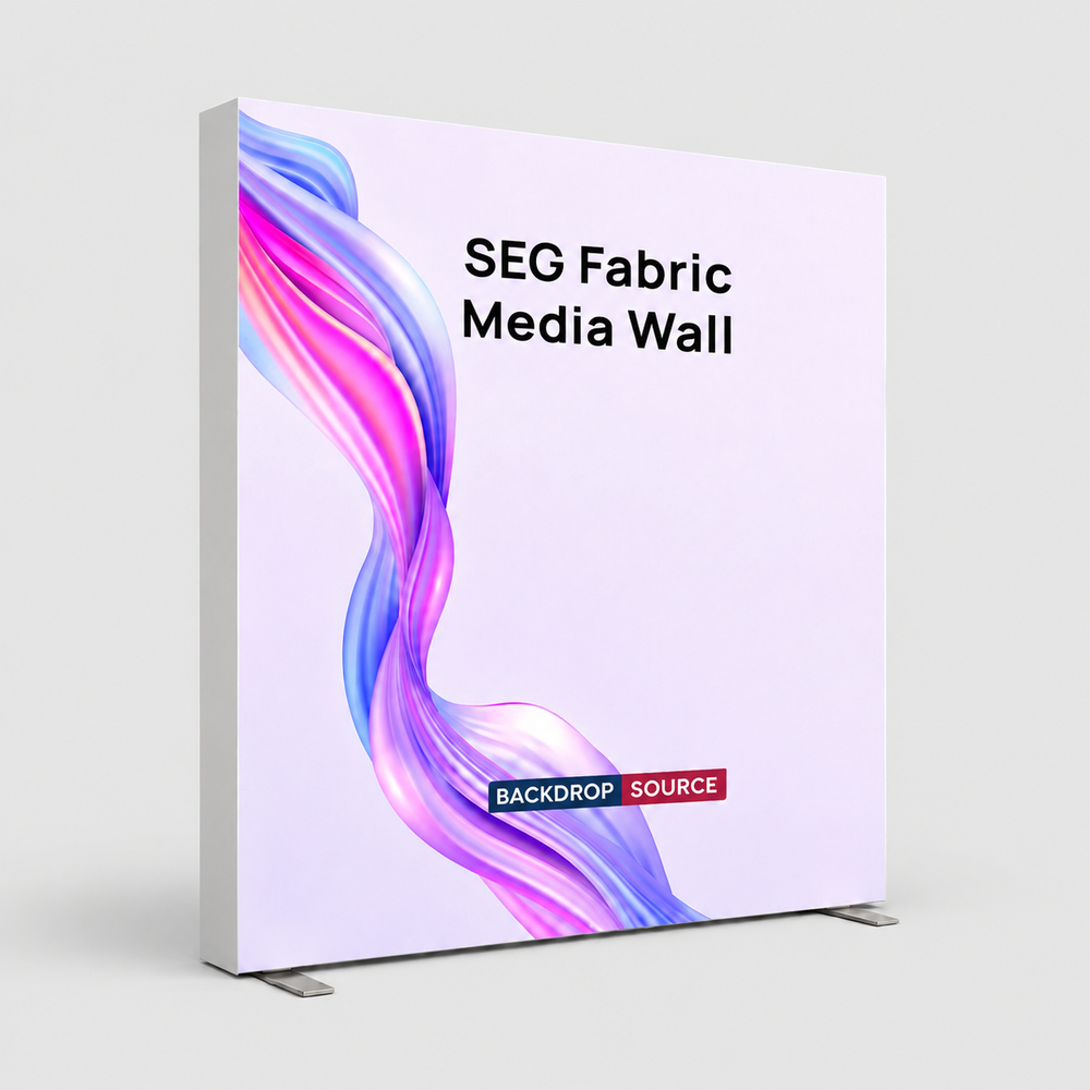 SEG-Stoff-Medienwand – 2.5m W x 2.5m H