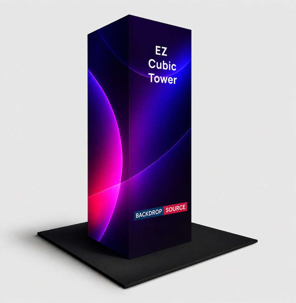 Modulare EZ-Cubic-Textilturm-Ausstellung