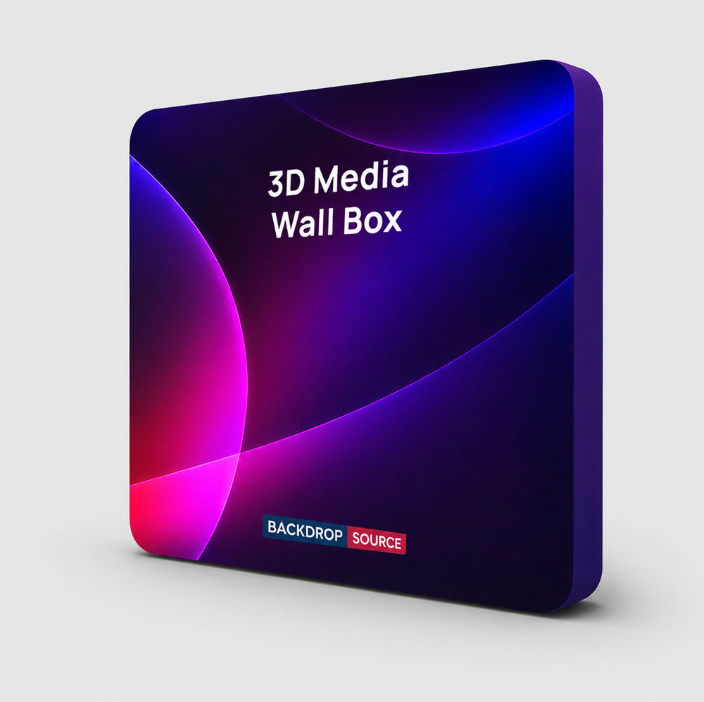 3D-Wandbox-Ausstellungsdisplay aus Stoff