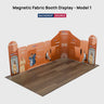 Magnetisches Stoff-Messestandsystem – Modell 1 (6m x 6m)