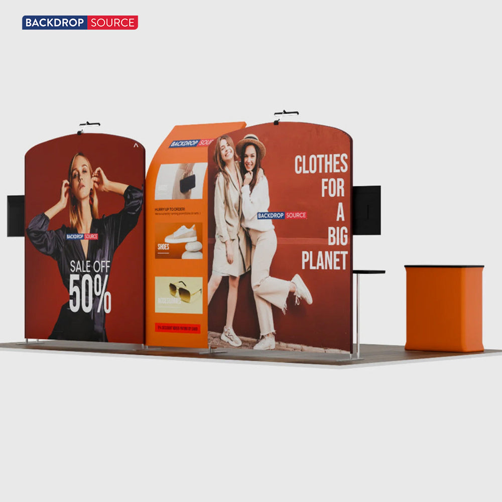 Tragbare Ausstellungswand 6m x 3m – Modell 9