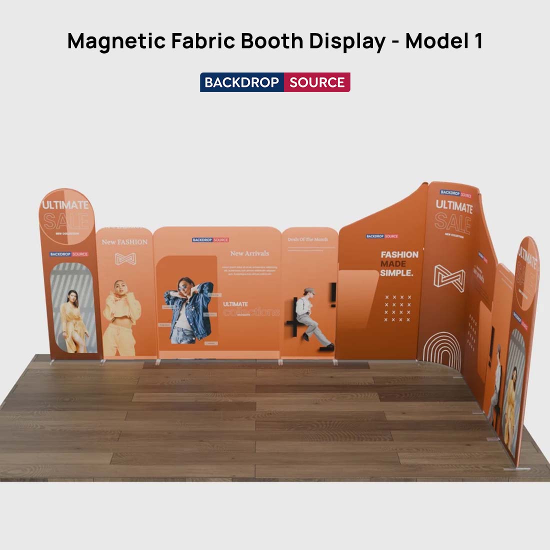 Magnetisches Stoff-Messestandsystem – Modell 1 (6m x 6m)