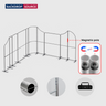Magnetisches Stoff-Messestandsystem – Modell 5 (5m x 5m)