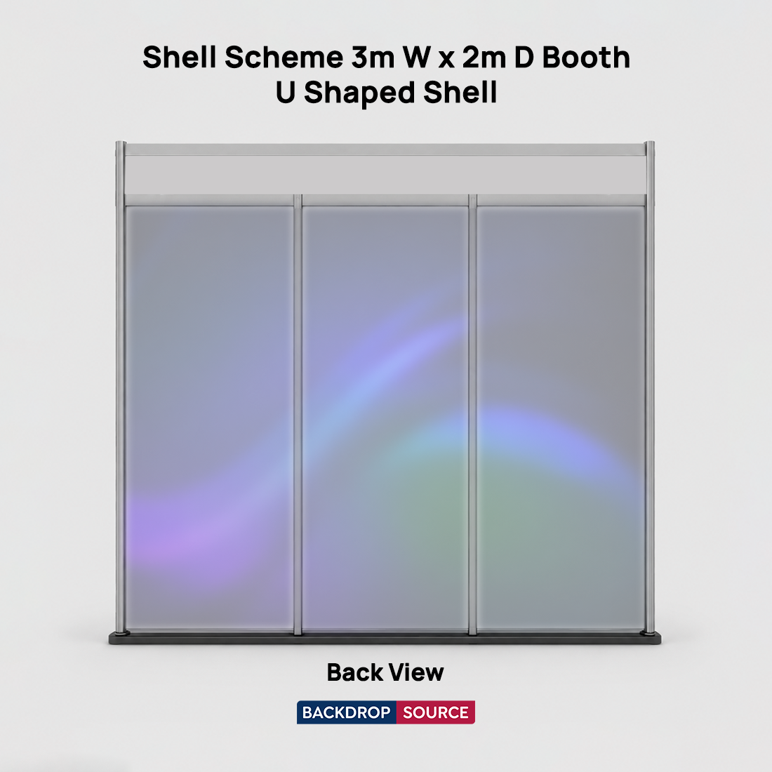 Messegrafiken für einen 3m breiten x 2m tiefen Messestand mit Octanorm-System