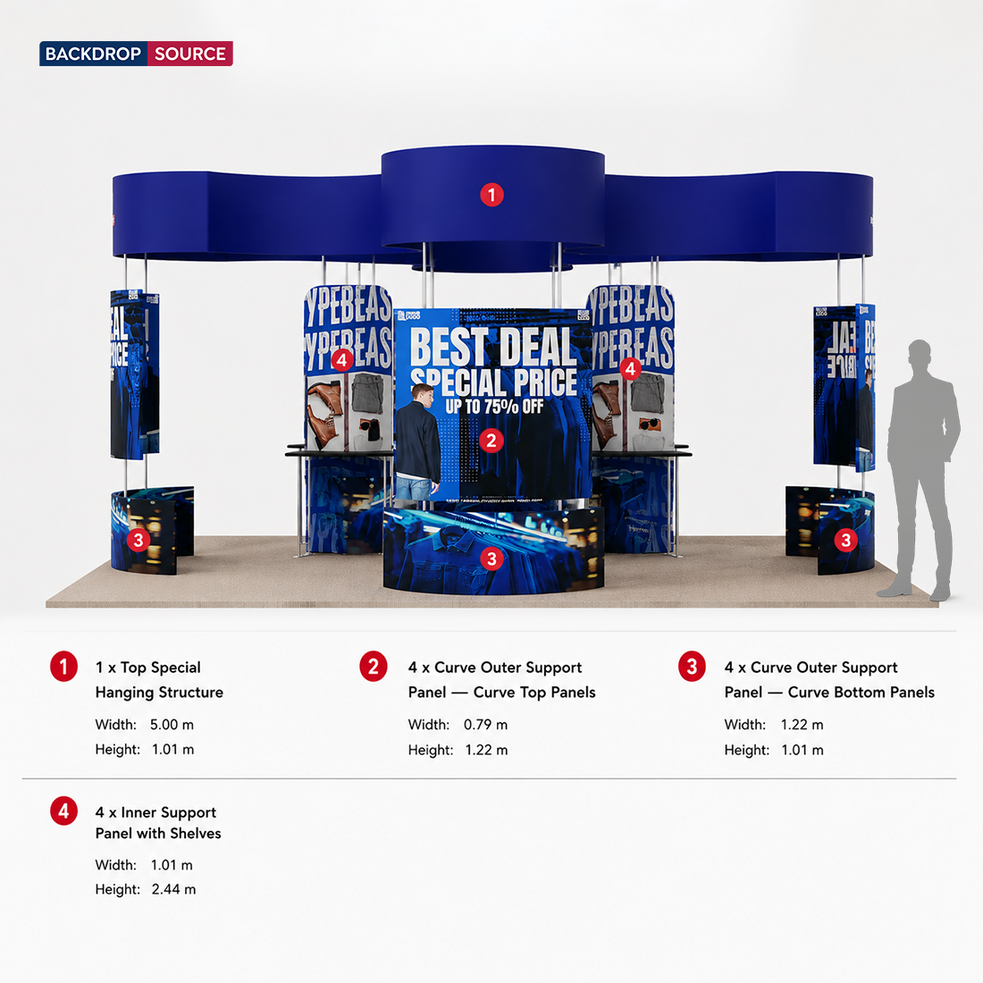 Modular Booth Kits 6m x 6m - Model 14
