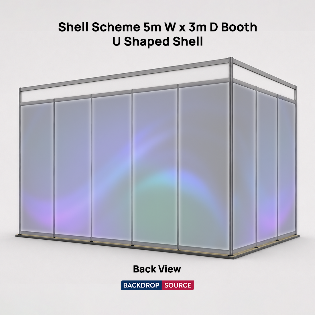Messegrafiken für einen 5m breiten x 3m tiefen Messestand mit Octanorm-System