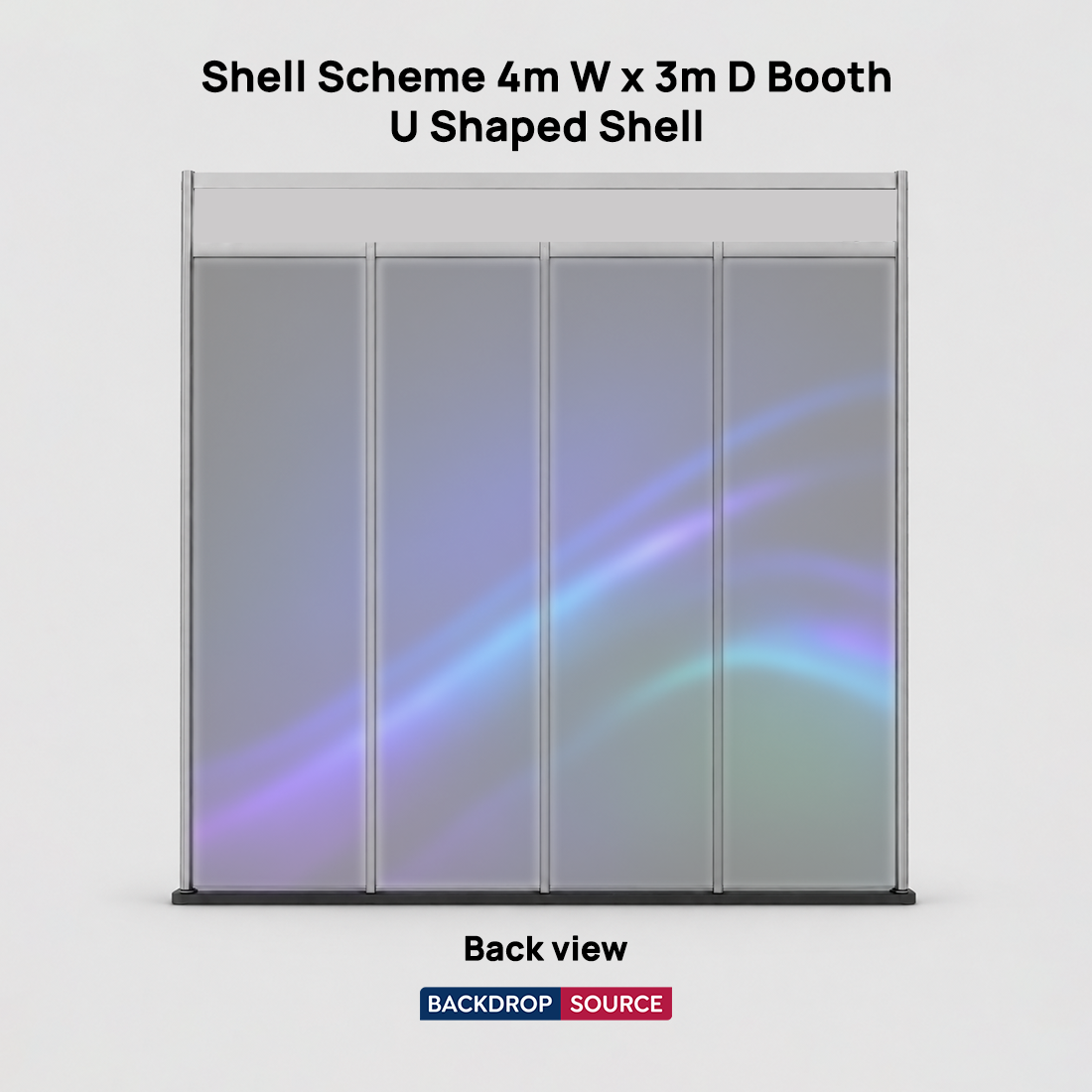 Messegrafiken für einen 4m breiten x 3m tiefen Messestand mit Octanorm-System
