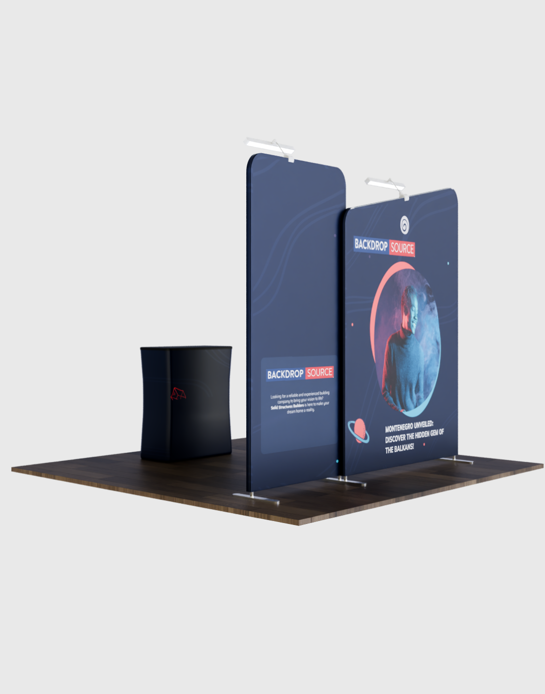 Tragbares Ausstellungsdisplay 3m x 3m – Modell 7