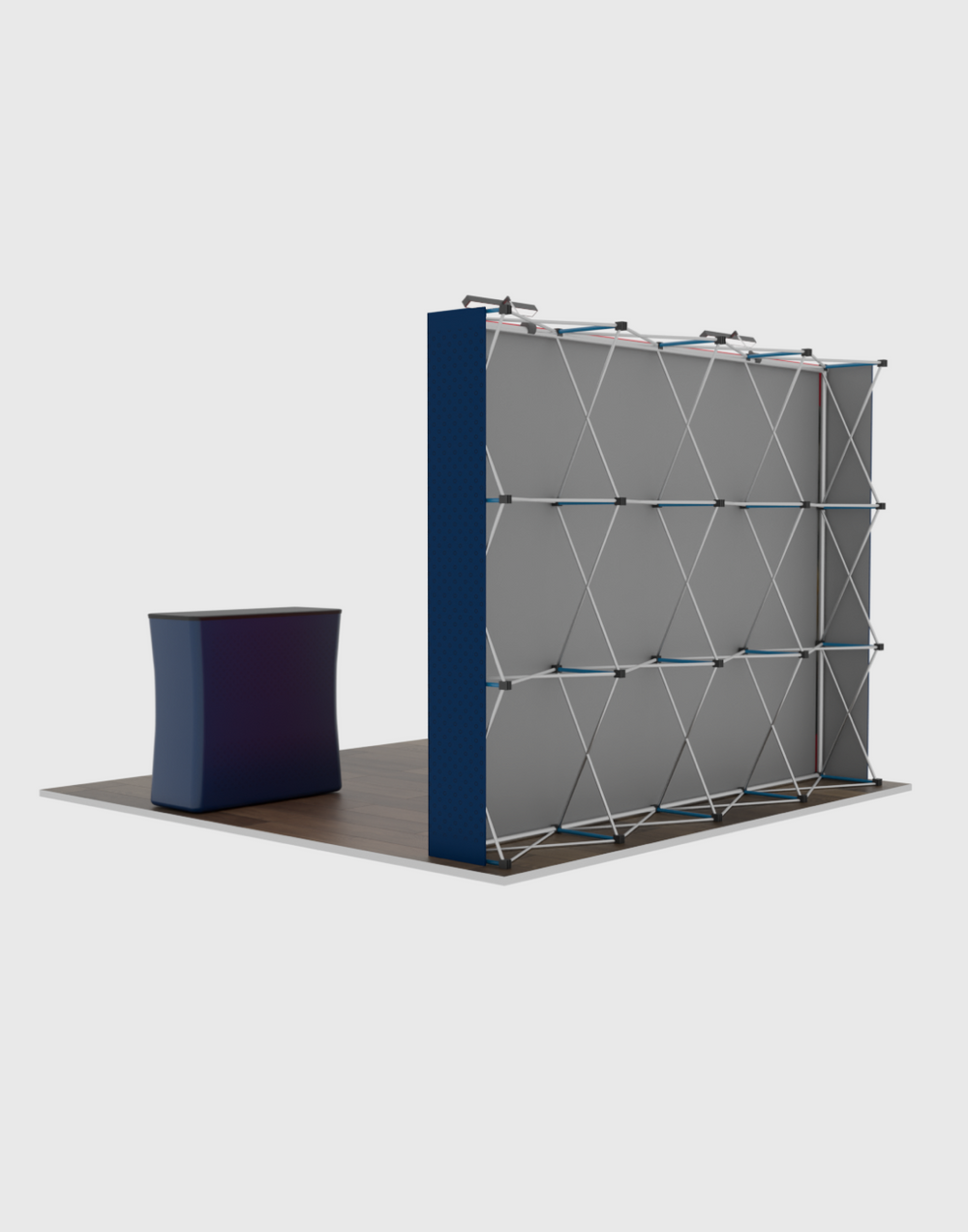 Gerades 3m x 3m Popup-Exhibit-Pro-3-in-1-Displayset mit Illume-Leuchten