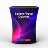 Backlit Fabric Square Pop Up Counter