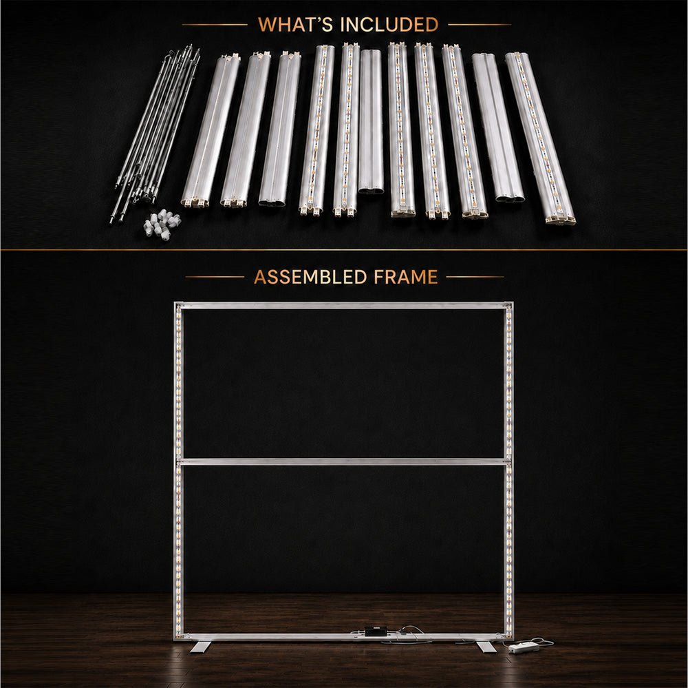 Hinterleuchteter SEG-Spannstoff-Displayrahmen – Aluminiumprofil mit 120 mm Tiefe