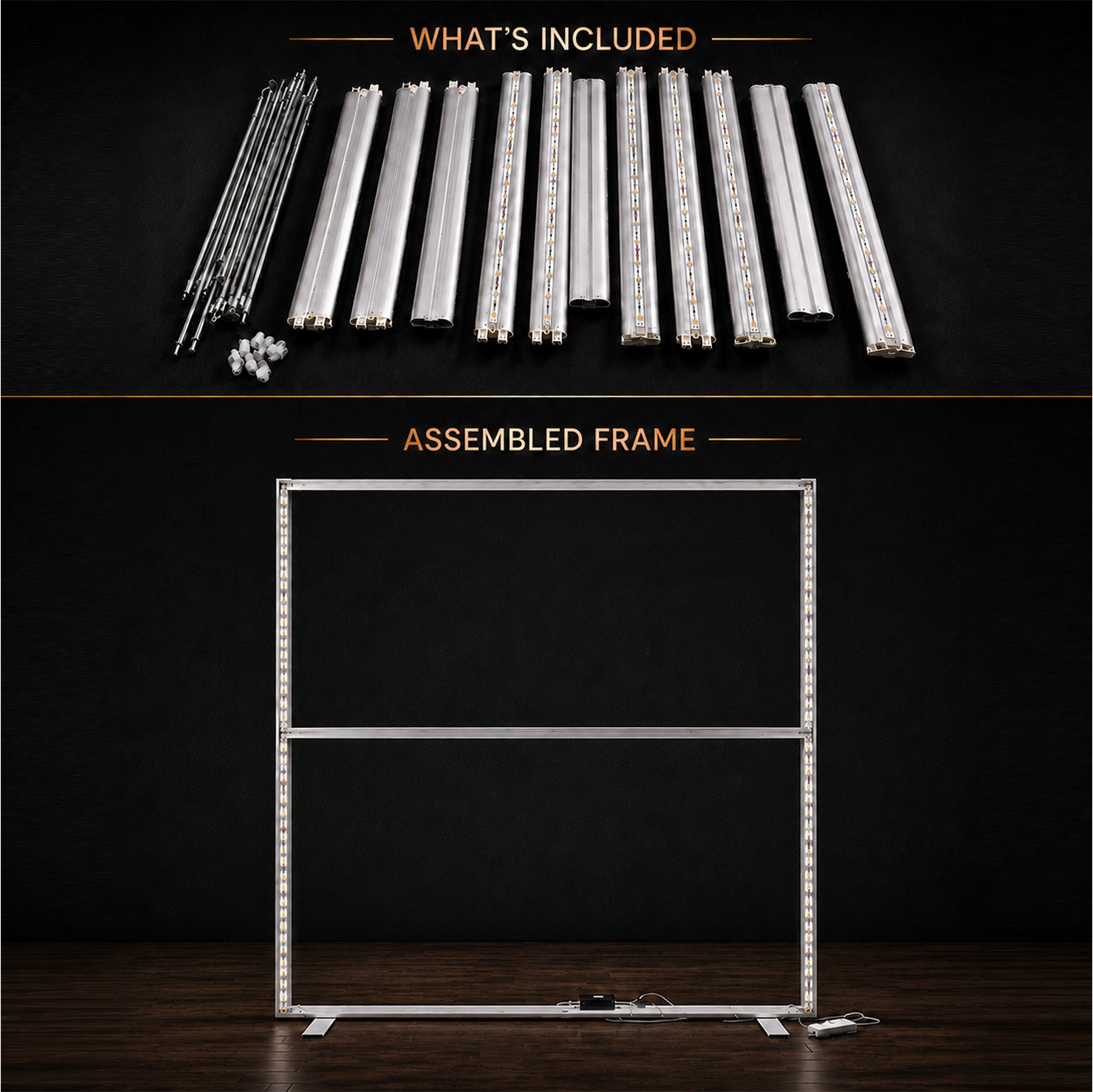 Hinterleuchteter SEG-Spannstoff-Displayrahmen – Aluminiumprofil mit 120 mm Tiefe