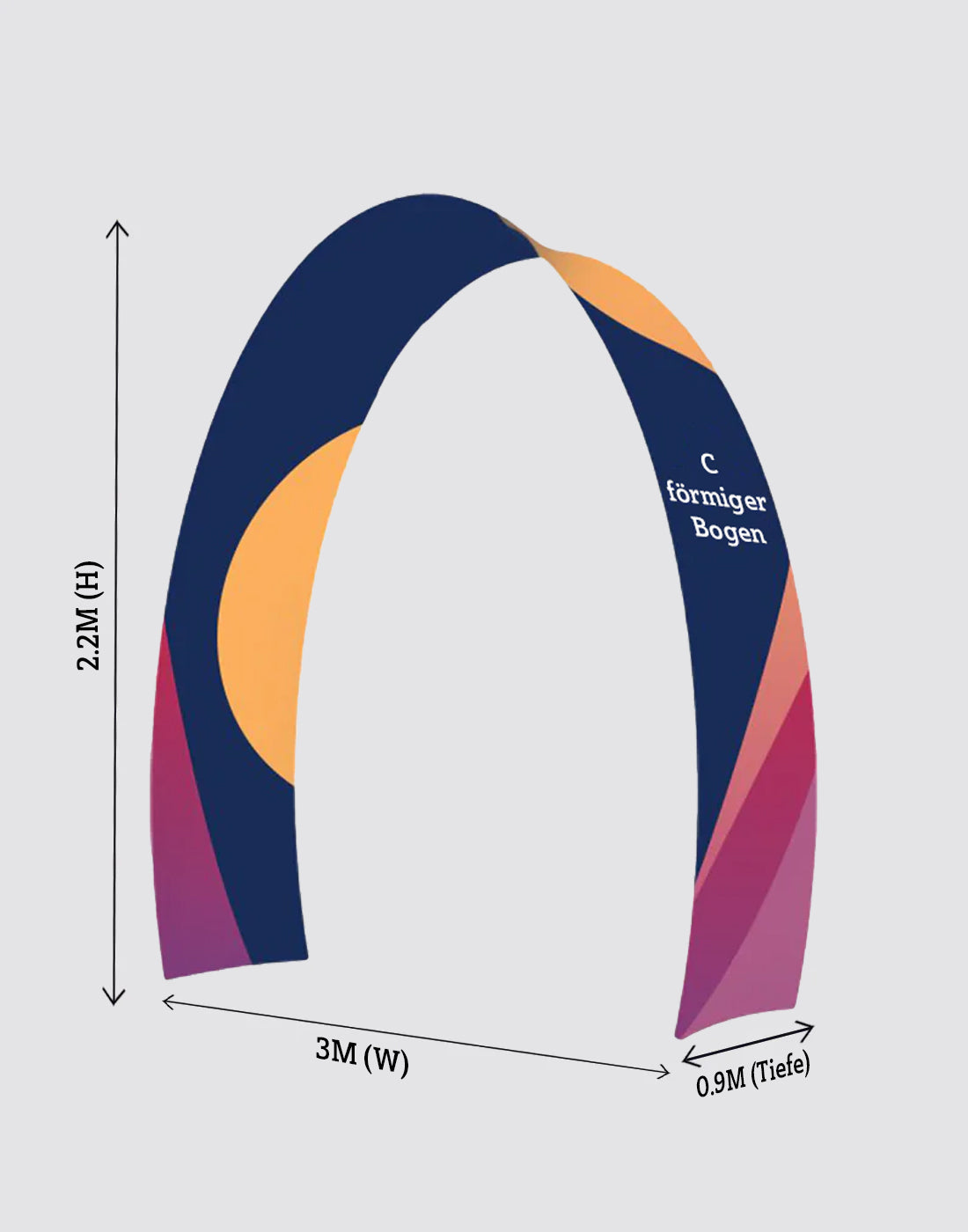 C-Form Spanngewebe Arch Größe