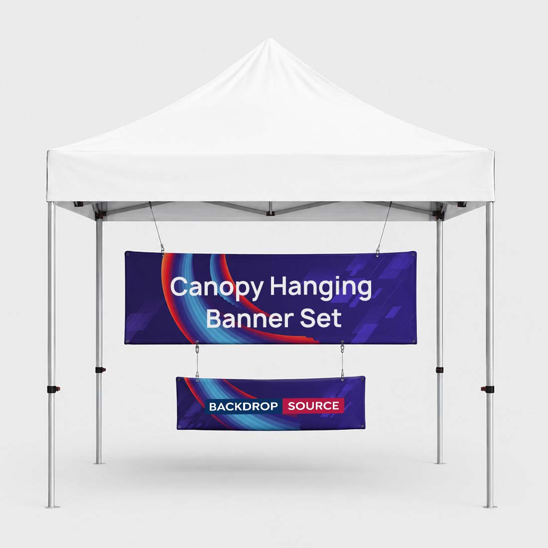 Stoffbanner-Set zum Aufhängen am Markisenzelt – nur Hängegrafiken