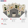 Modulare Messestand-Sets 6m x 6m – Modell 19