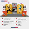 Tragbare Ausstellungswand 6m x 3m – Modell 9