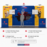 Tragbares Ausstellungsdisplay 6m x 3m – Modell 4