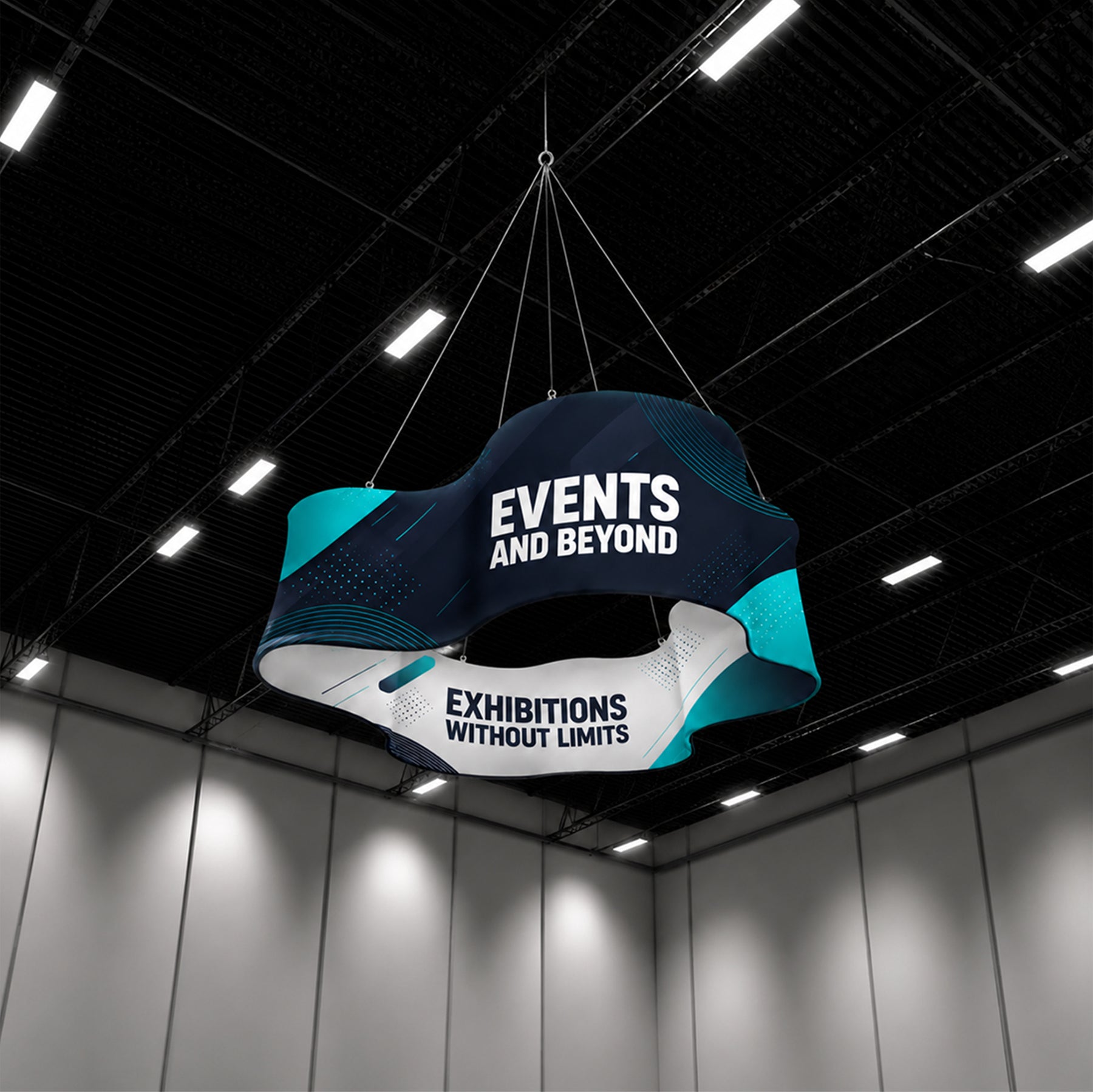 Hängendes Banner in Wolkenform