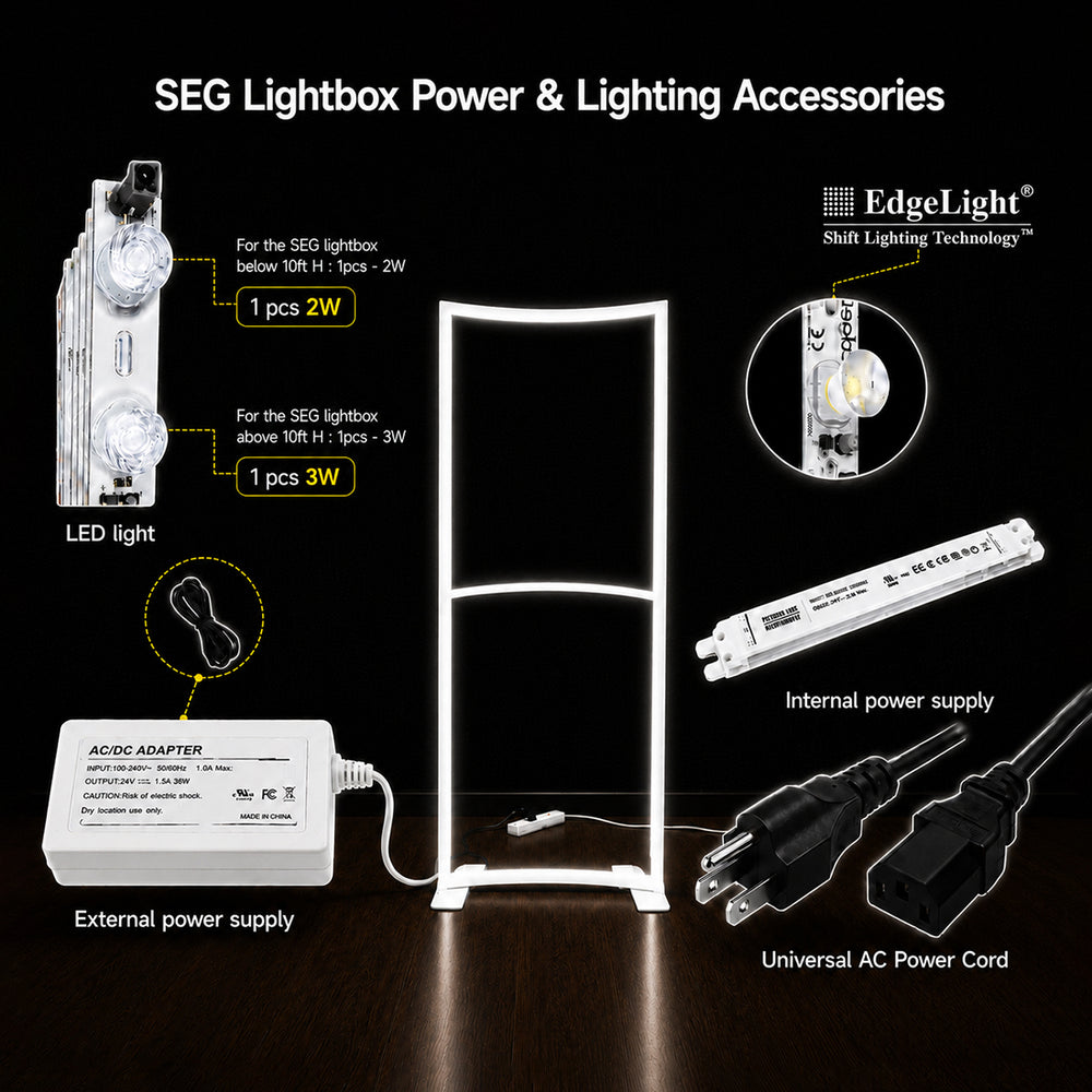 Gebogene SEG-Stoff-LED-Leuchtbox