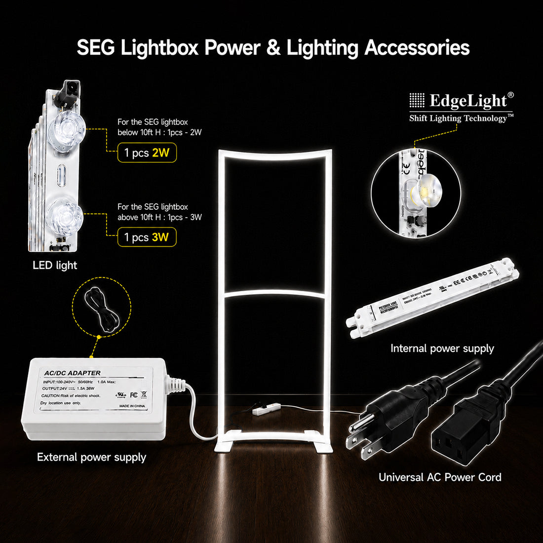 Gebogene SEG-Stoff-LED-Leuchtbox