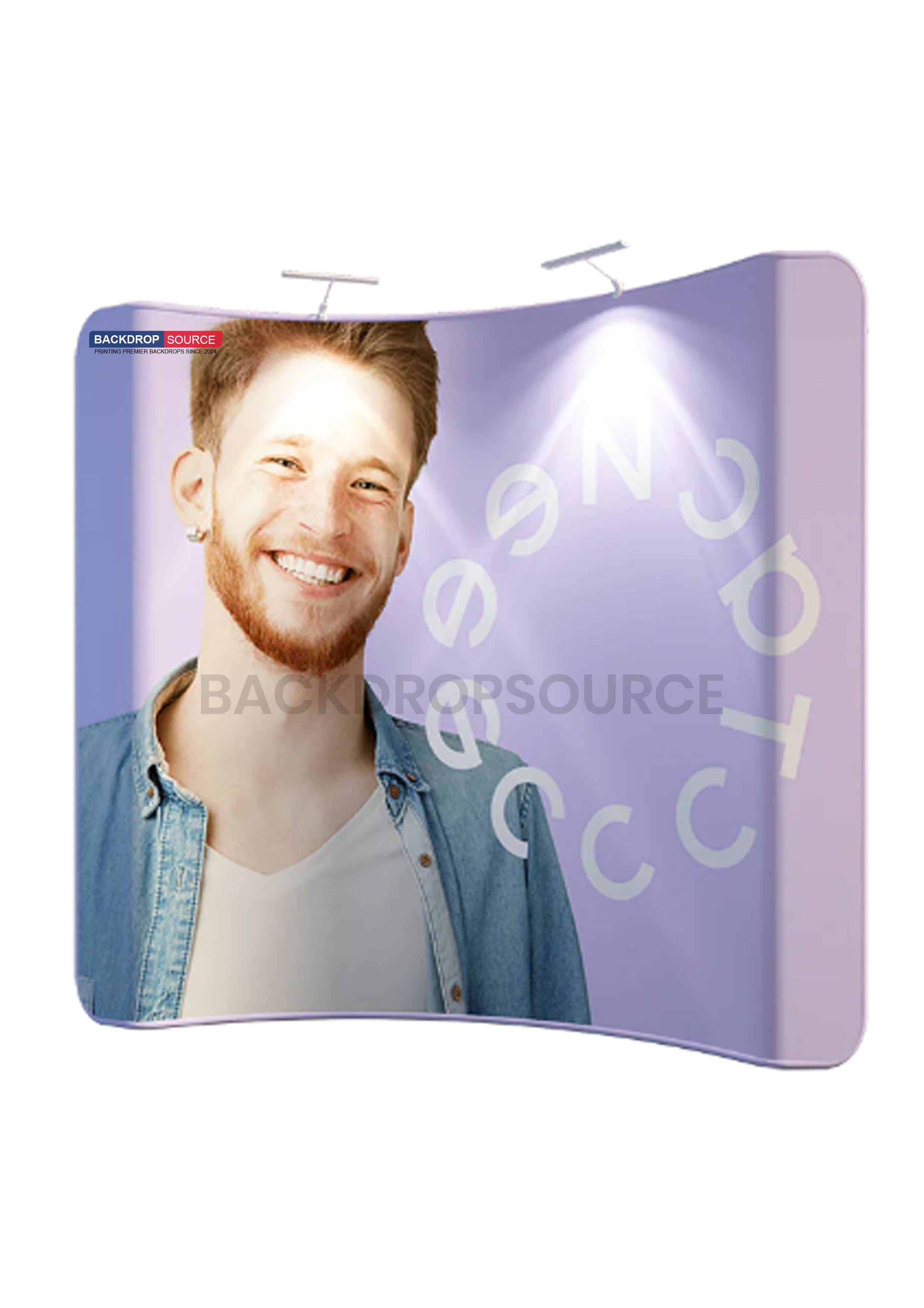 Gebogener Spannstoff-Medienwand-Hintergrund