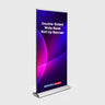 Breites Textil-Roll-up-Banner mit Doppelbildschirm und breitem Standfuß