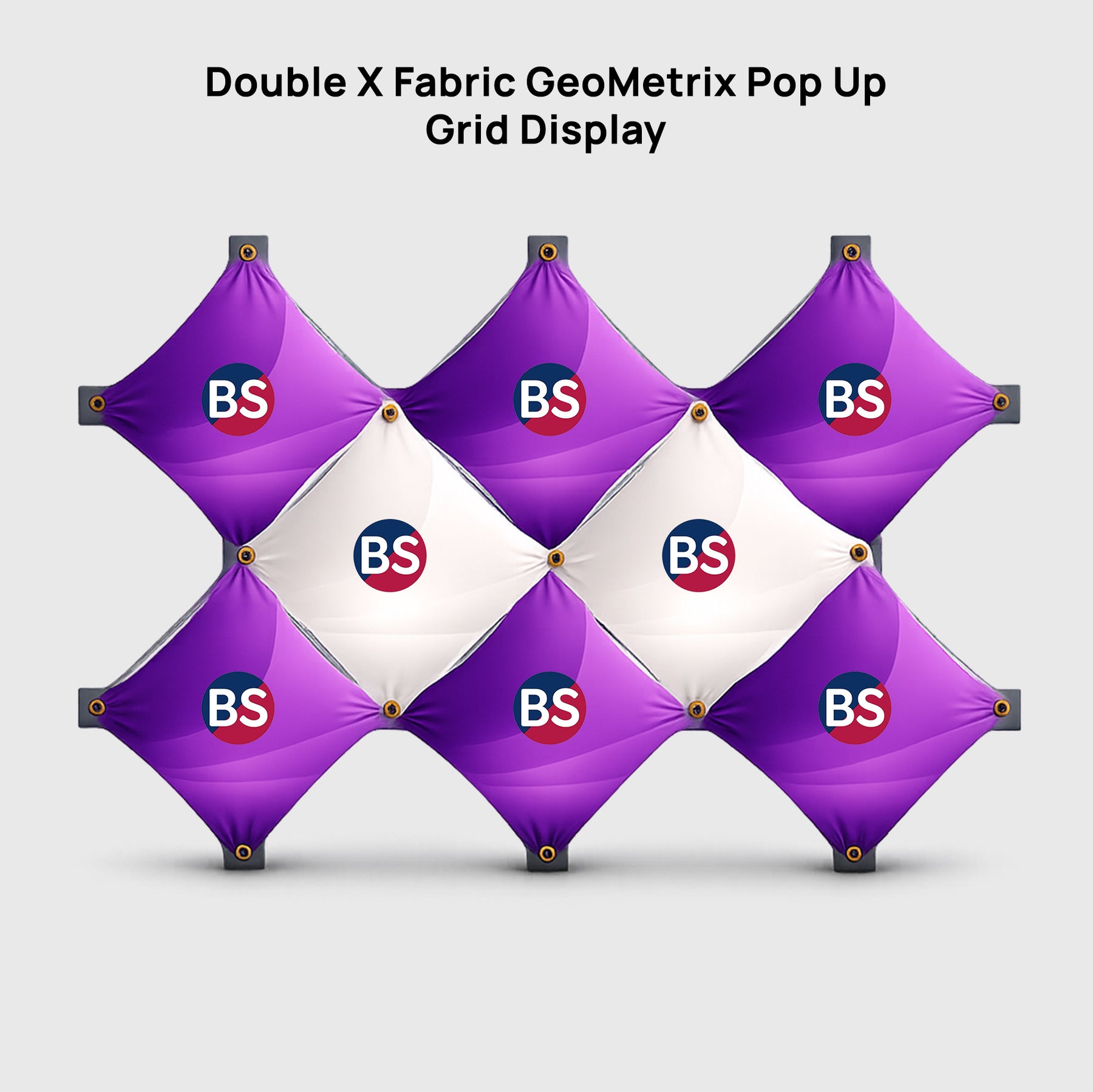 Double X Fabric GeoMetrix Pop Up Grid Display