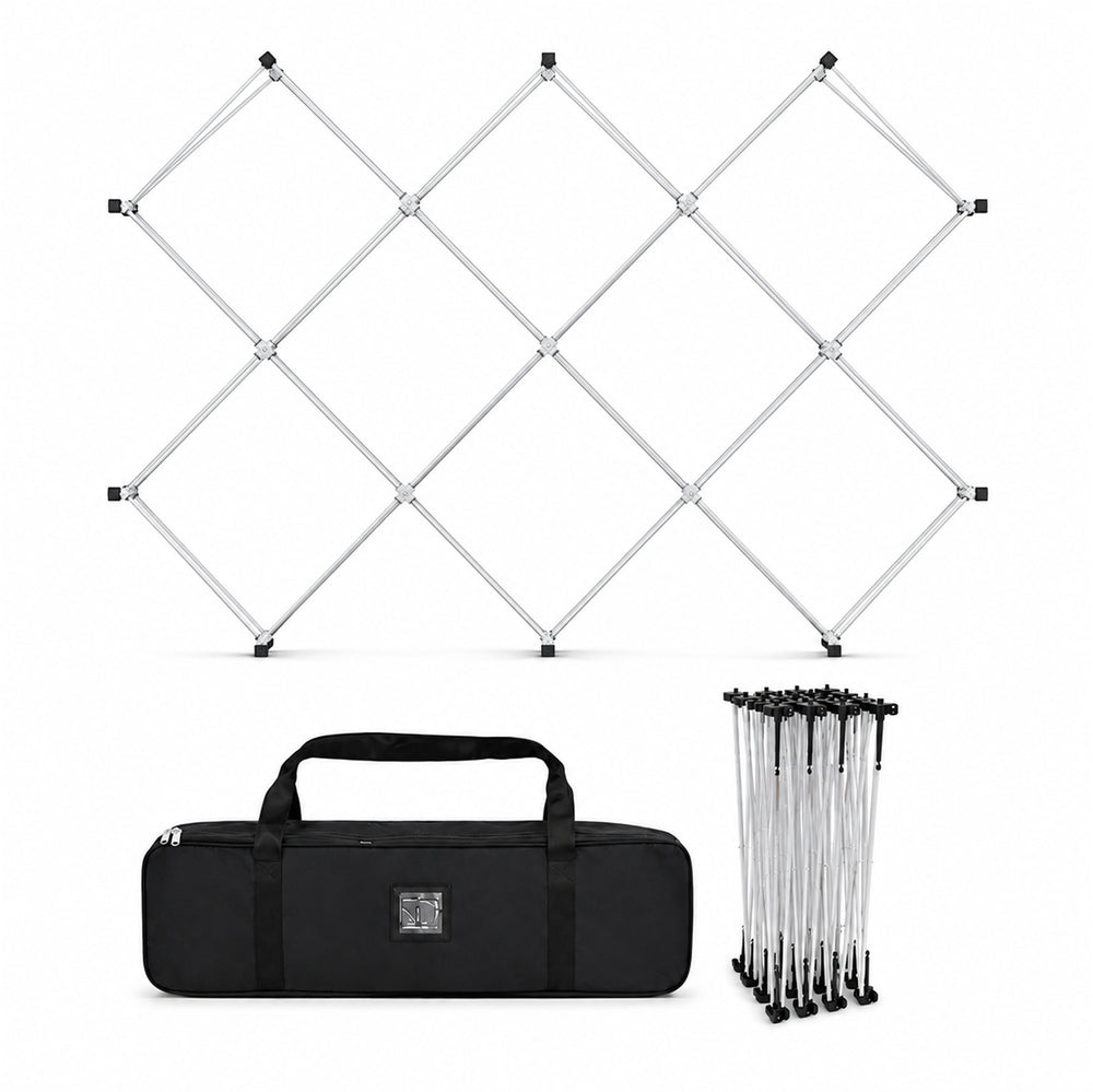 Double X Fabric GeoMetrix Pop Up Grid Display