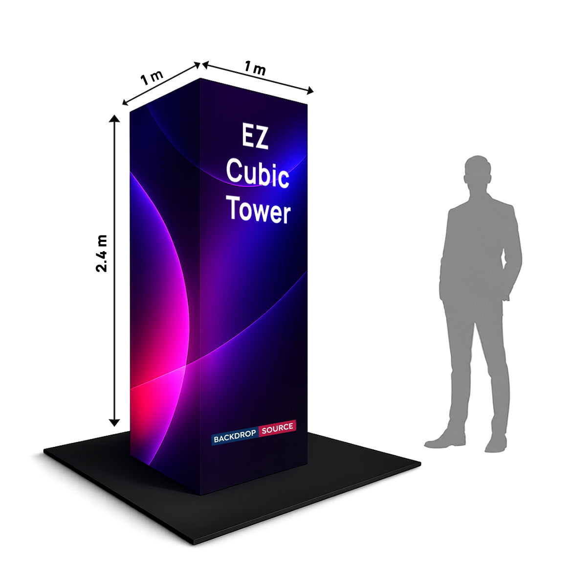 Modulare EZ-Cubic-Textilturm-Ausstellung