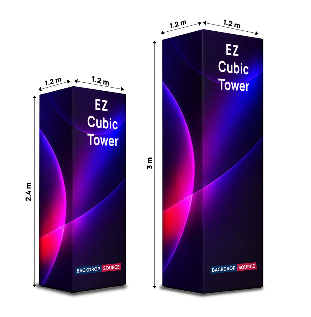 Modulare EZ-Cubic-Textilturm-Ausstellung