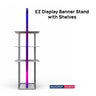 EZ-Display-Banneraufsteller mit Regalen