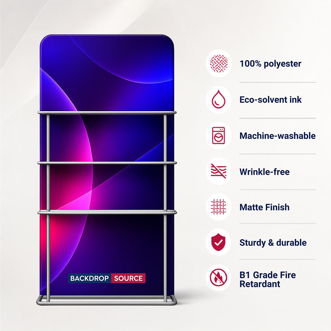 EZ-Display-Banneraufsteller mit Regalen