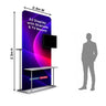 EZ-Display-Aufsteller mit Regalen und TV-Halterung