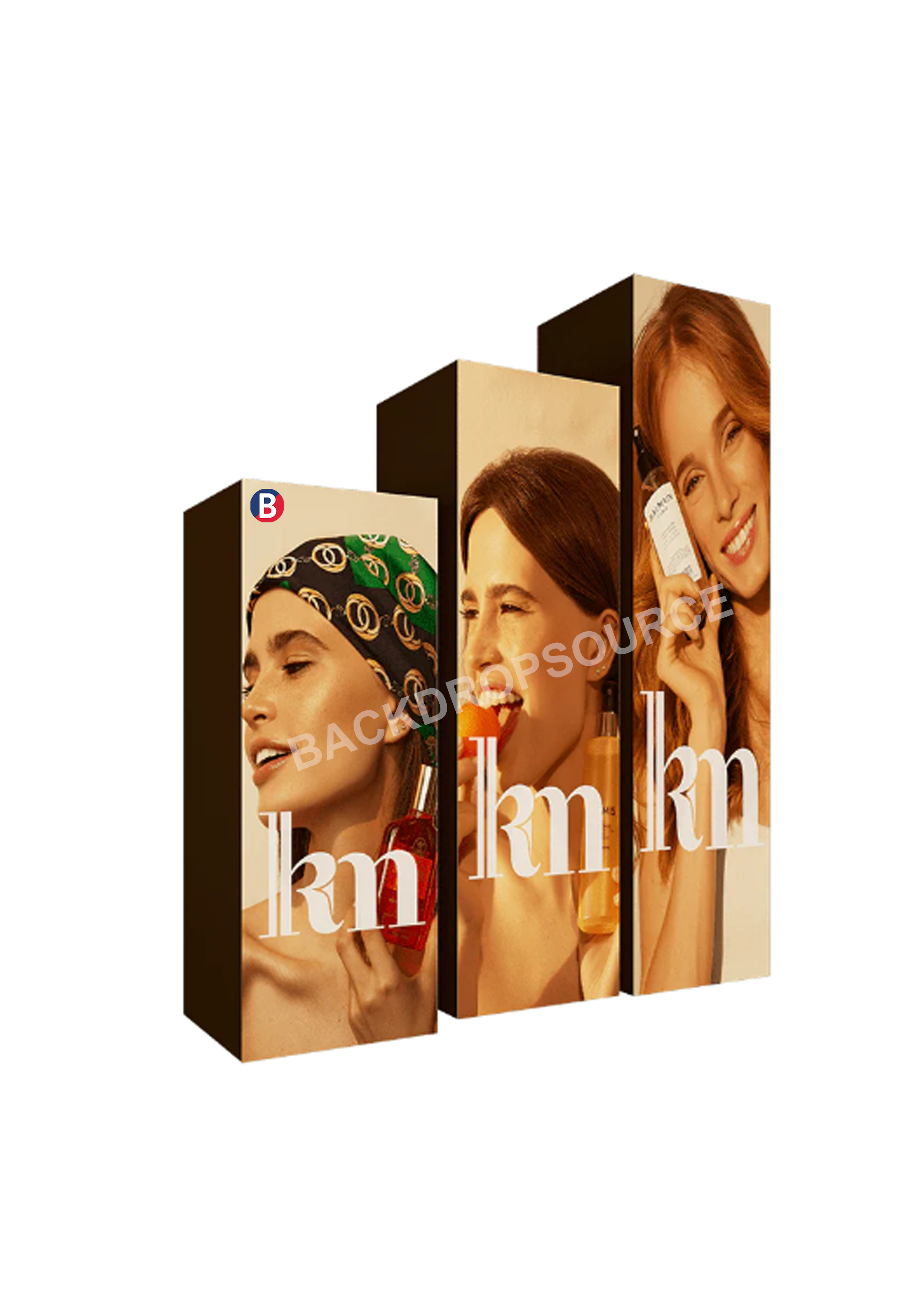 Modular EZ Cubic Fabric Tower Display