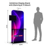 Ausstellungsdisplay mit Regalböden und TV-Halterung