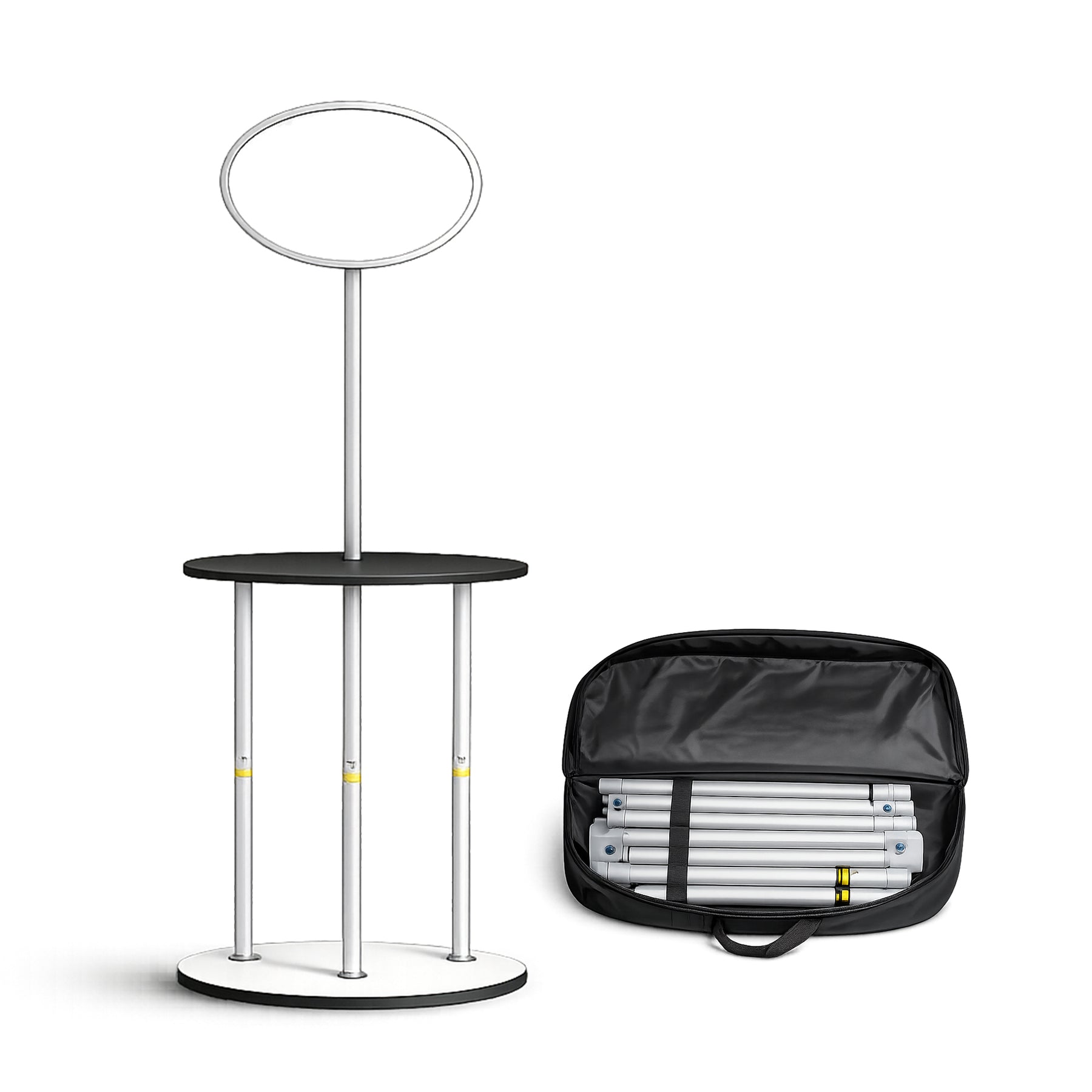 Ovale Spannstoff-Theke mit Kopfblende