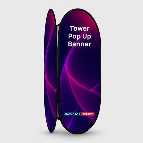 Aufstellbanner-Türme aus Stoff