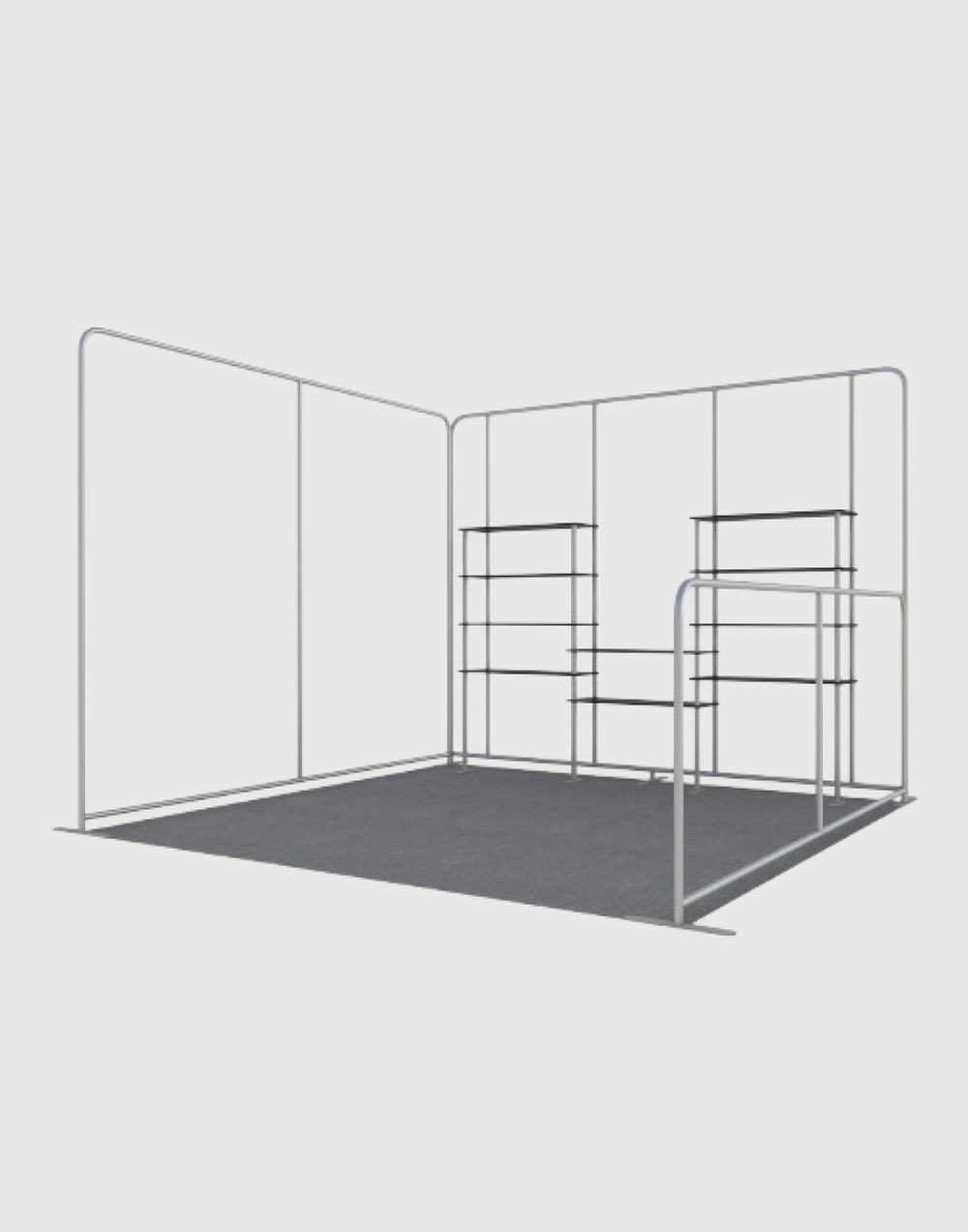 Tragbare Ausstellungswand 3m x 3m – Modell 21