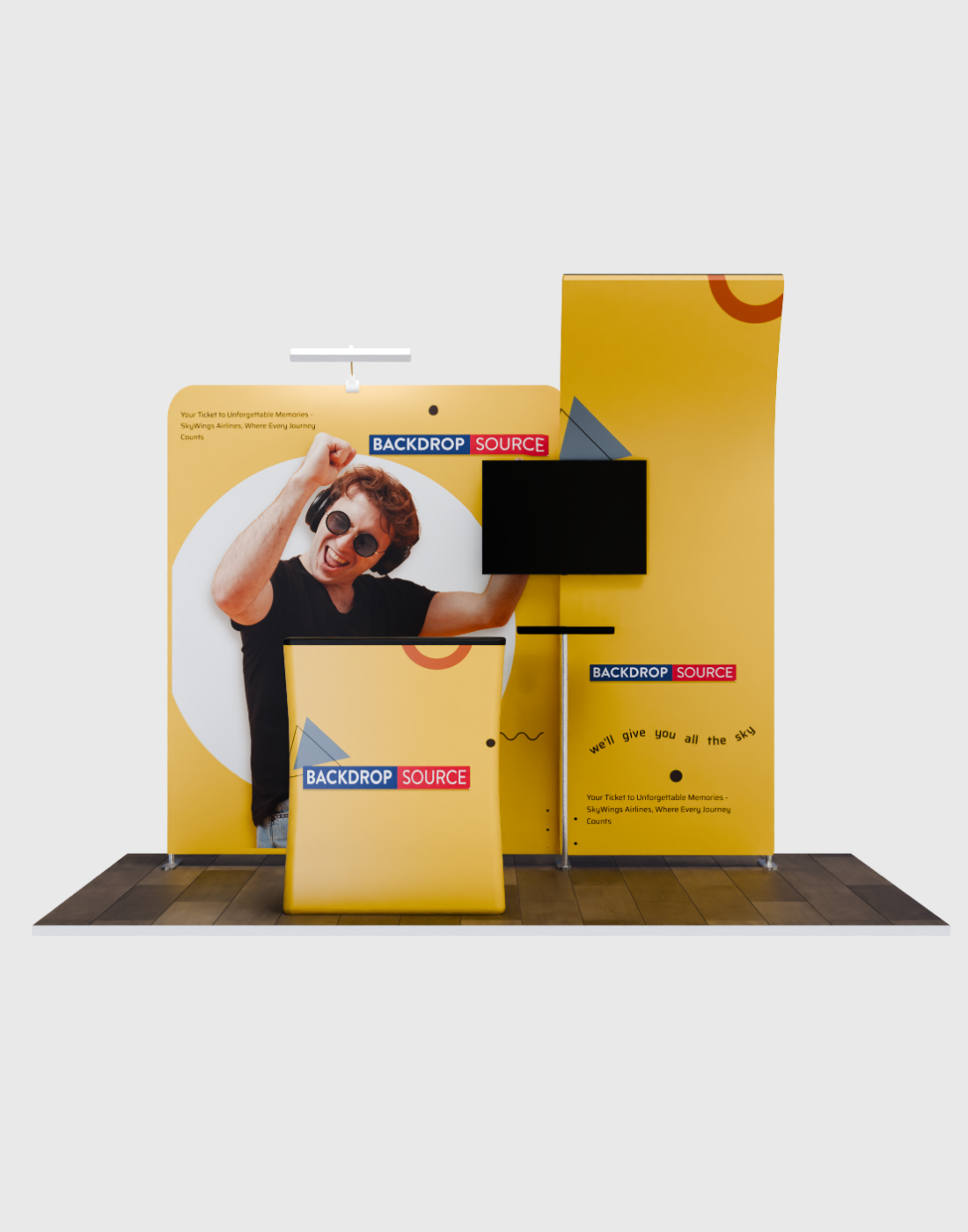 Tragbares Ausstellungsdisplay 3m x 3m – Modell 6