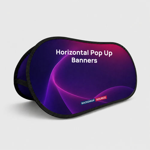 Horizontale Pop-up-Stoffbanner (beidseitig bedruckt)