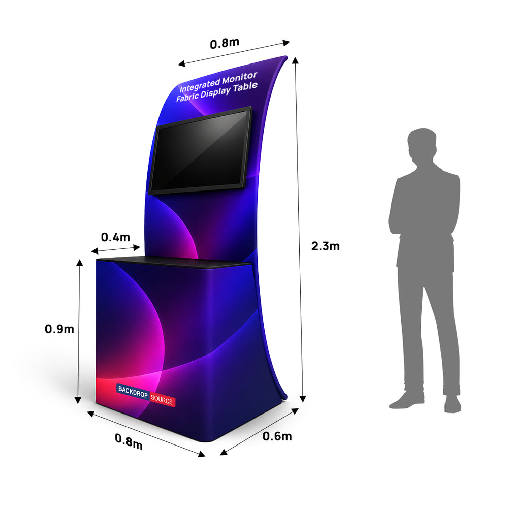 Integrated Monitor Fabric Display Table