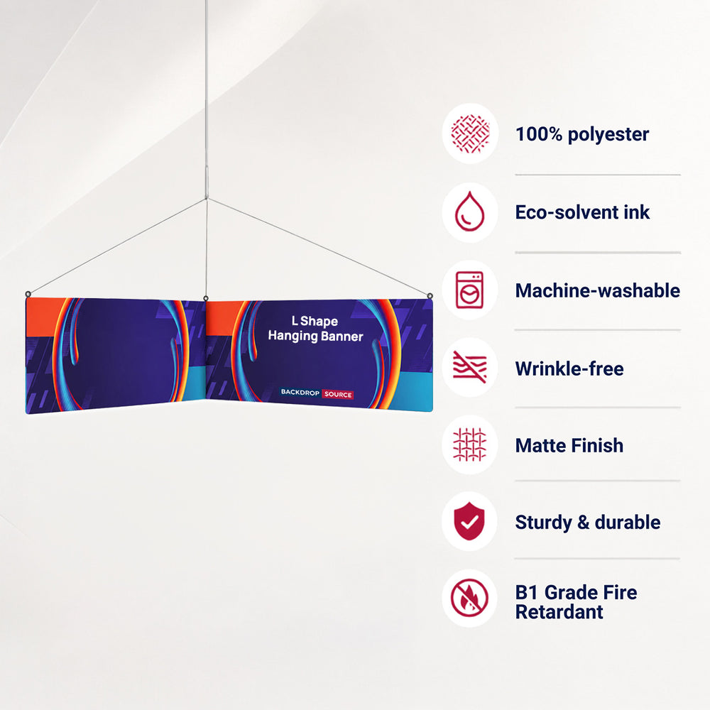 L Shape Hanging Banner