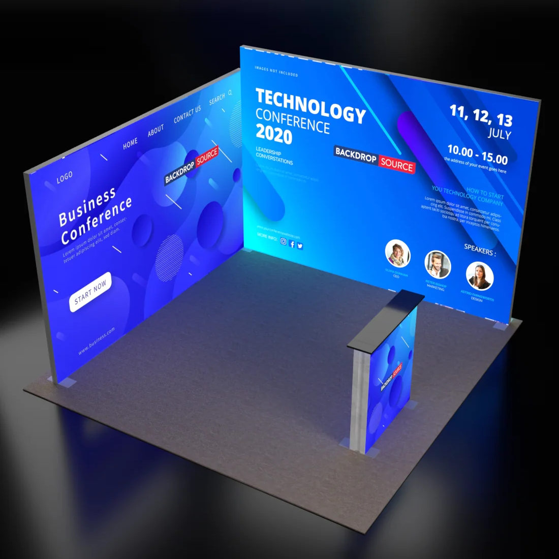 SEG-modulares Leuchtbox-Präsentationsset – Modell 8