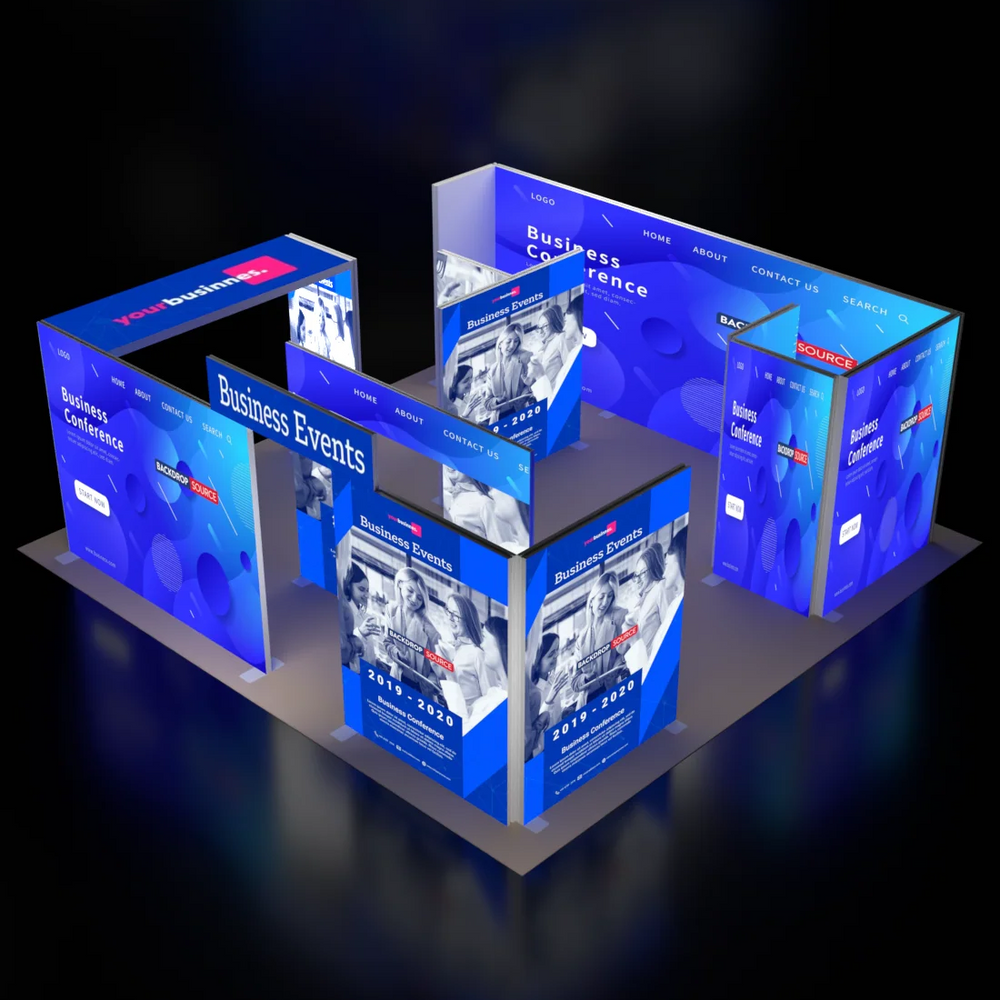 6m Straight Backlit SEG Lightbox Wall