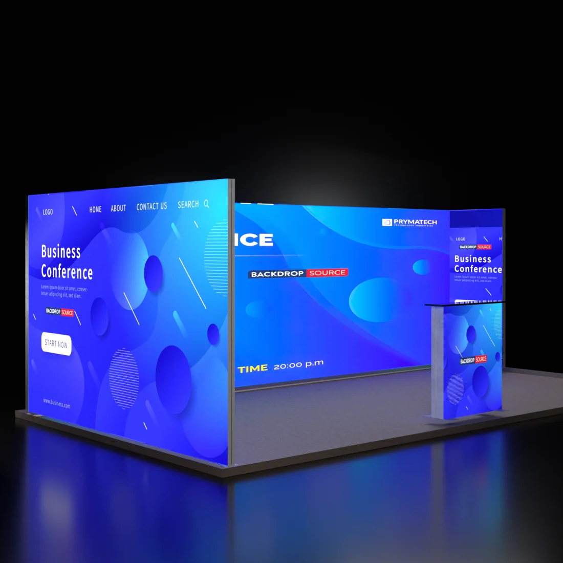 SEG-modulares Leuchtbox-Präsentationsset – Modell 10