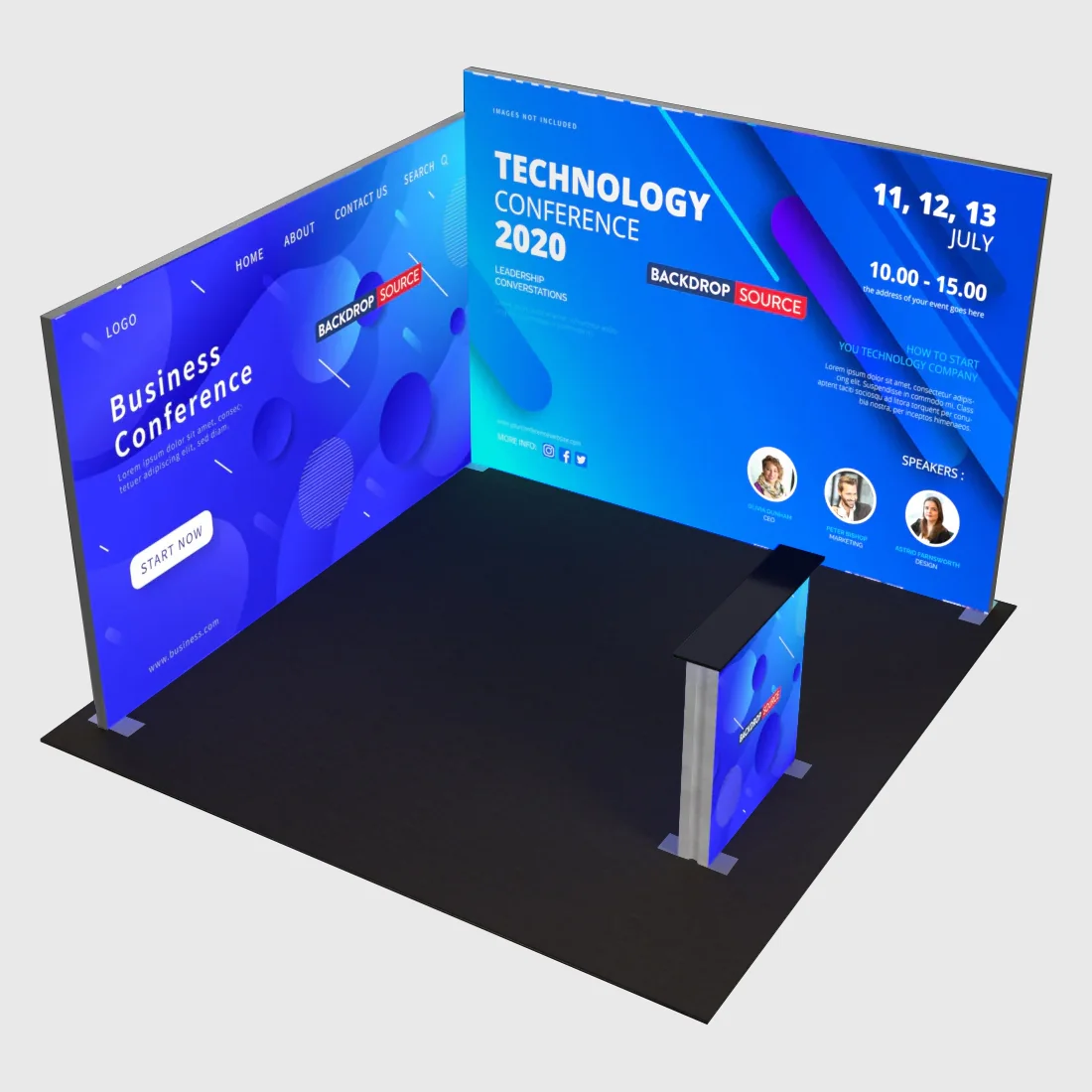 SEG-modulares Leuchtbox-Präsentationsset – Modell 8