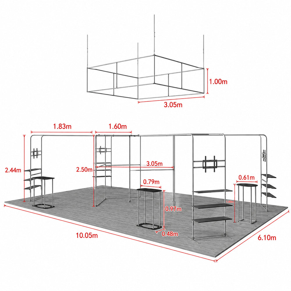 Modular Booth Kits 9m x 6m - Model 4